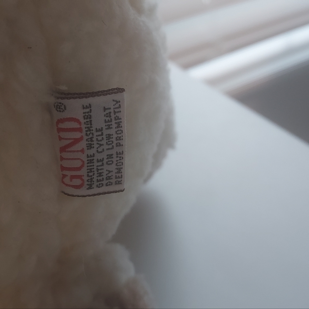Kinder Gund Vintage 1986 Plush Cow Stuffed Toy Doll Brass Bell Wooly Brown White - Picture 8 of 9